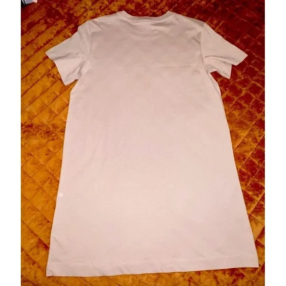 H&M Beige Minimalist T Shirt Dress Womens Small Neutral Capsule Wardrobe - Picture 3 of 3
